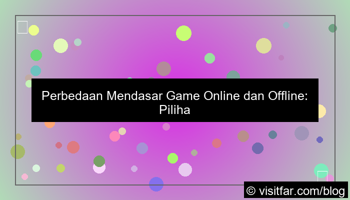gambar perbedaan game online dan offline