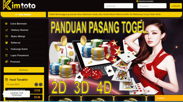 Cara pasang togel